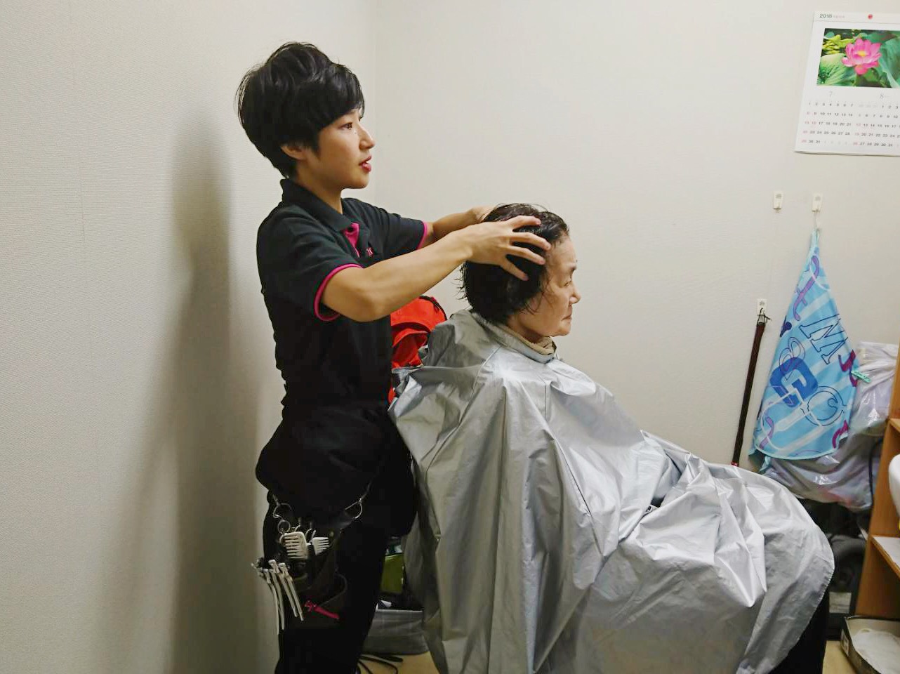 訪問美容サロンnico 頭のツボ③(西東京・武蔵野・三鷹 ライフサポートnico)